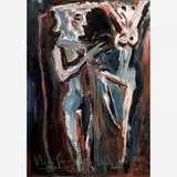 Diálogo by Iberê Camargo, Óleo sobre tela, offered Nov 2007