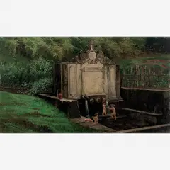 Fonte do Tambaí - Paraíba by Francisco Aurélio, ÓLEO SOBRE MADEIRA, offered Nov 2007