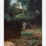 Santa Olalla, Pescador, Óleo sobre tela