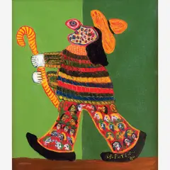 Palhaço by Antônio Poteiro, Óleo sobre tela, offered Aug 2007