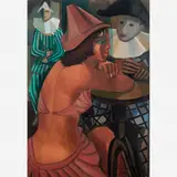 Colombina e alequins by Di Cavalcanti, Óleo sobre tela, offered Aug 2007