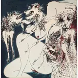 Ivan Serpa, Mulher e bicho, Óleo sobre tela