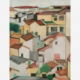 Casario by Aldo Bonadei, Óleo sobre tela, offered Aug 2007