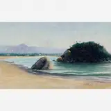 Ilha Urubuqueçaba by Benedito Calixto, ÓLEO SOBRE MADEIRA, offered Aug 2007