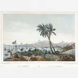Lebreton, Vista do Rio de Janeiro, Litografia aquarelada