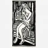 Lasar Segall, Mulher do mangue sentada, Xilogravura