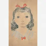 Candido Portinari, Cabeça de menina, Crayon sobre papel