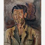 Figura masculina by Aldo Bonadei, Óleo sobre placa de Cimento, offered Apr 2007