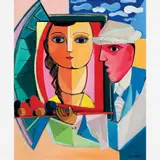 Casal by Cícero Dias, Óleo sobre tela, offered Apr 2007