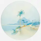 Francisco Goldschmidt, Pedra da Gavea, Aquarela