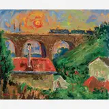 Kaminagai, Paysage la frette, Óleo sobre tela