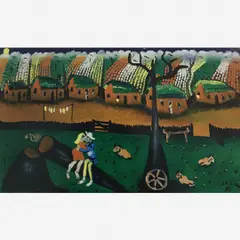 Idílio by José Antônio da Silva, Óleo sobre tela, offered Nov 2006