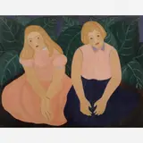 Duas Irmãs by Djanira da Motta e Silva, Óleo sobre tela, offered Nov 2006