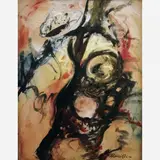 Flavio Shiro, Untitled, Óleo sobre cartão colado em eucatex