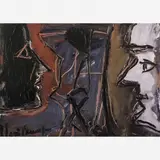 Figuras by Iberê Camargo, Óleo sobre tela, offered Nov 2006