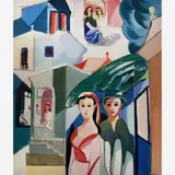 Figuras na Paisagem by Cícero Dias, Óleo sobre tela, offered Nov 2006