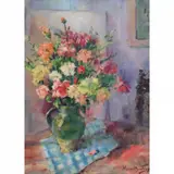 Vaso Com Flores by Manoel Santiago, Óleo sobre tela, offered Nov 2006