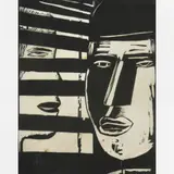 Lasar Segall, Casal do Mangue com Persiana I, Xilogravura