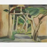 Entrada da Fazenda by Aldo Bonadei, Óleo sobre tela, offered Aug 2006