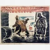 Oswaldo Goeldi, Portadores de Gelo, Xilogravura