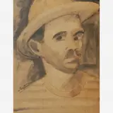 José Pancetti, Auto-Retrato, Aquarela