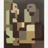 Costigliolo, Abstracción, ÓLEO SOBRE CARTÃO