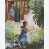 Figuras na Paisagem by Cícero Dias, Óleo sobre tela, offered Apr 2006