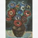 Kaminagai, Vaso com Flores, ÓLEO SOBRE CARTÃO