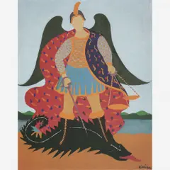 São Miguel Arcanjo by Djanira da Motta e Silva, Guache, offered Nov 2005