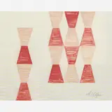 Ampulhetas by Alfredo Volpi, Têmpera sobre papel, offered Nov 2005