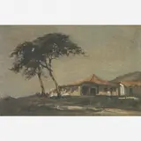 Paisagem by Giovanni Battista Castagneto, ÓLEO SOBRE MADEIRA, offered Nov 2005