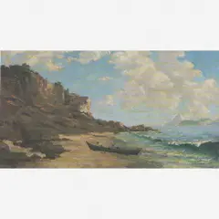 Marinha by Edgar Parreiras, Óleo sobre tela, offered Nov 2005