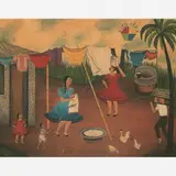 Heitor dos Prazeres, Fundo de Quintal, Óleo sobre tela