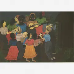 Roda de Samba by Heitor dos Prazeres, Óleo sobre cartão colado em eucatex, offered Aug 2005