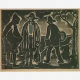 Oswaldo Goeldi, Pescadores, Xilogravura