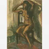 Kaminagai, Nú, Óleo sobre tela