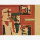 Ivan Serpa, Quatro Rostos, Óleo sobre tela