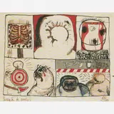 Antonio Dias, Passeata do Protesto, Aquarela e Nanquim