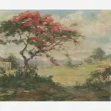 Cadmo Fausto, Paisagem, Óleo sobre tela