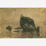 Pedra de sal - Ilha das cabras by Giovanni Battista Castagneto, ÓLEO SOBRE MADEIRA, offered Aug 2005