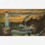 Farol by Alberto da Veiga Guignard, ÓLEO SOBRE MADEIRA, offered Aug 2005