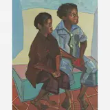 Os garotos de rua by Inimá de Paula, Óleo sobre tela, offered Apr 2005