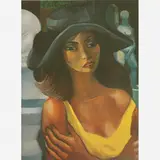 Mulher de chapéu by Di Cavalcanti, Óleo sobre tela, offered Apr 2005