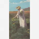 Rodolfo Chambelland, Colhendo Flores, Óleo sobre tela