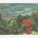 Kaminagai, Paysage avec Fleur, Óleo sobre tela