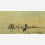Barcos a Vela by Giovanni Battista Castagneto, ÓLEO SOBRE MADEIRA, offered Apr 2005