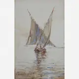 Barco a Vela by Giovanni Battista Castagneto, Aquarela, offered Dec 2004
