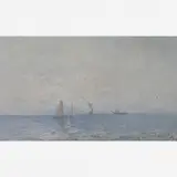 Marinha com Embarcaçães by Giovanni Battista Castagneto, ÓLEO SOBRE MADEIRA, offered Dec 2004