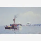 Garcia Bento, Marinha com Barcos