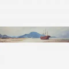 Praia de Itaipu - Atual Praia Grande - Itanhaém by Benedito Calixto, ÓLEO SOBRE TELA, offered Dec 2004
